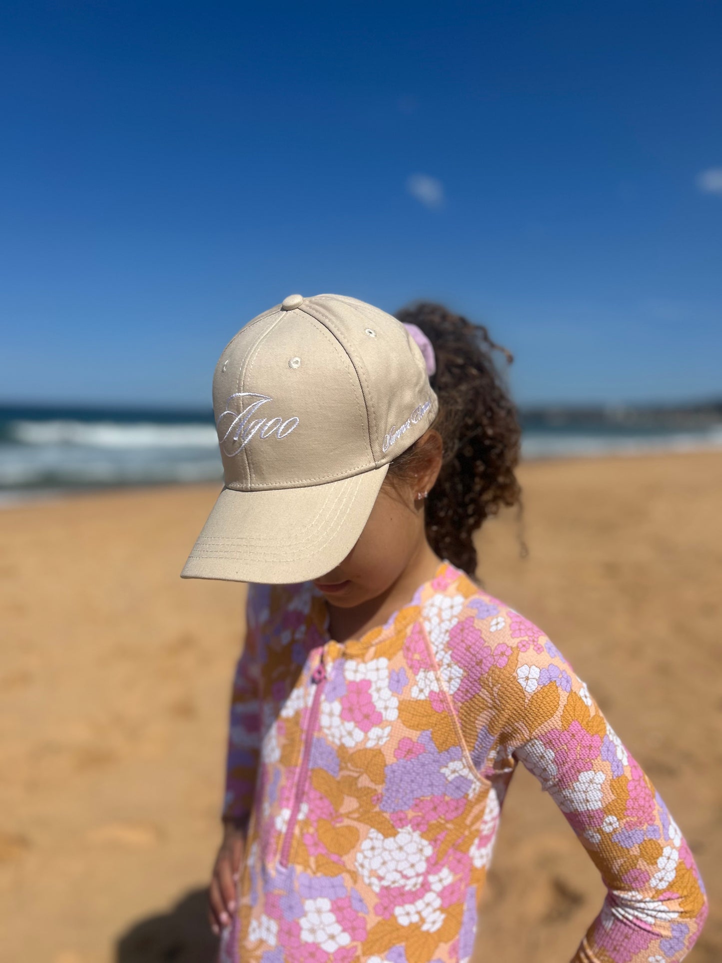 Agoo embroidered baseball Cap - Oatmeal