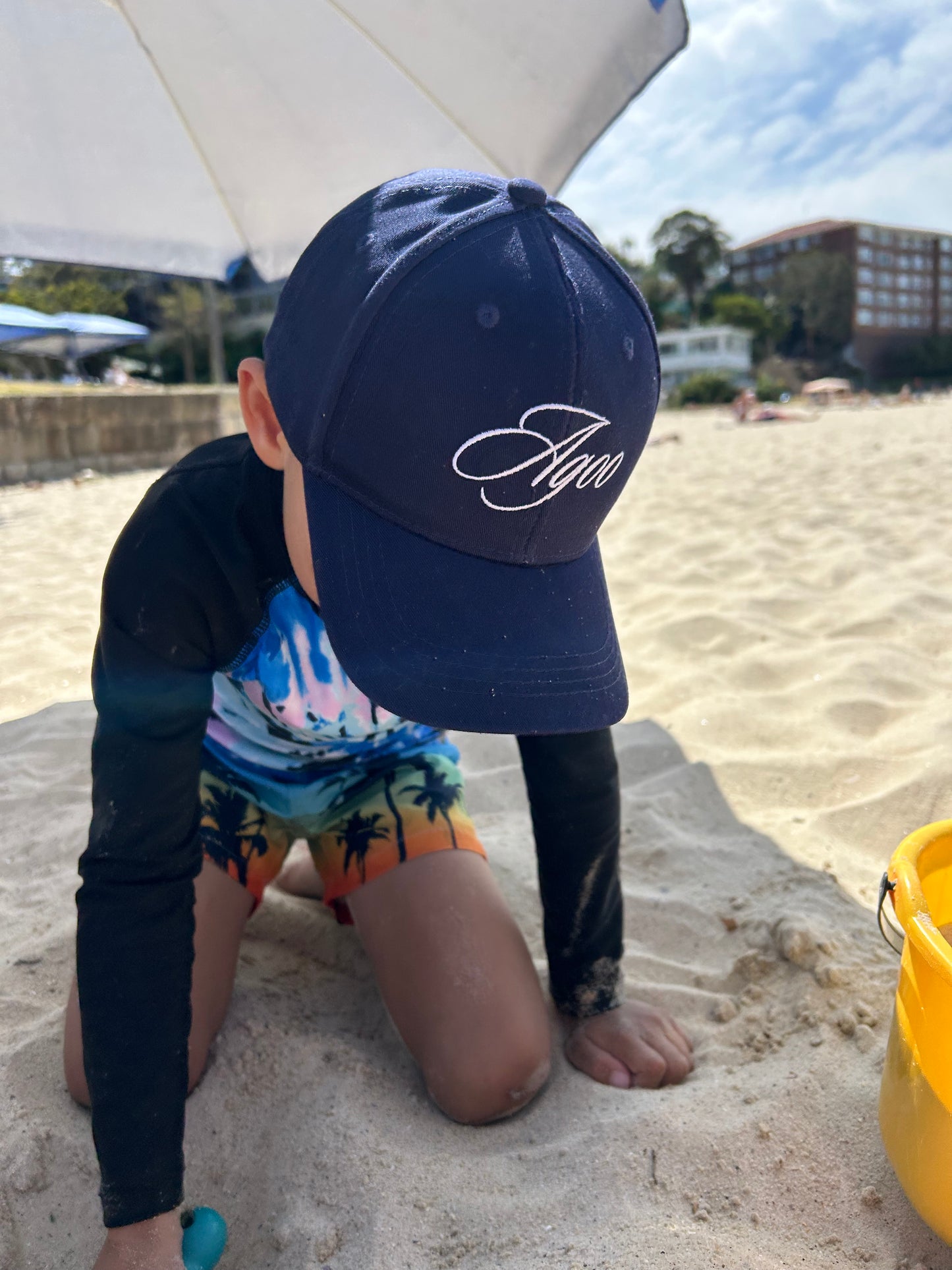 Agoo embroidered baseball Cap - Navy