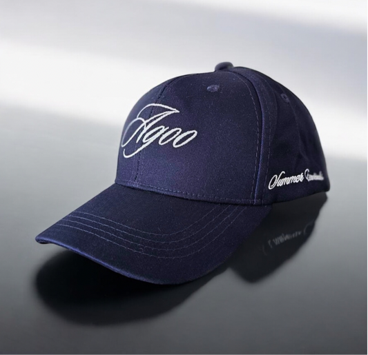 Agoo embroidered baseball Cap - Navy