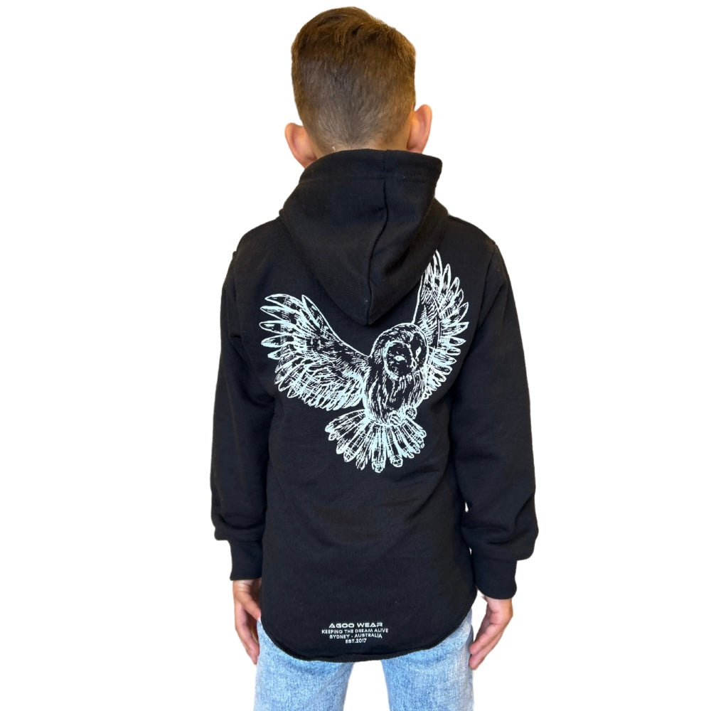 Vuelo de Owl - Hooded Dual Curved Sweater